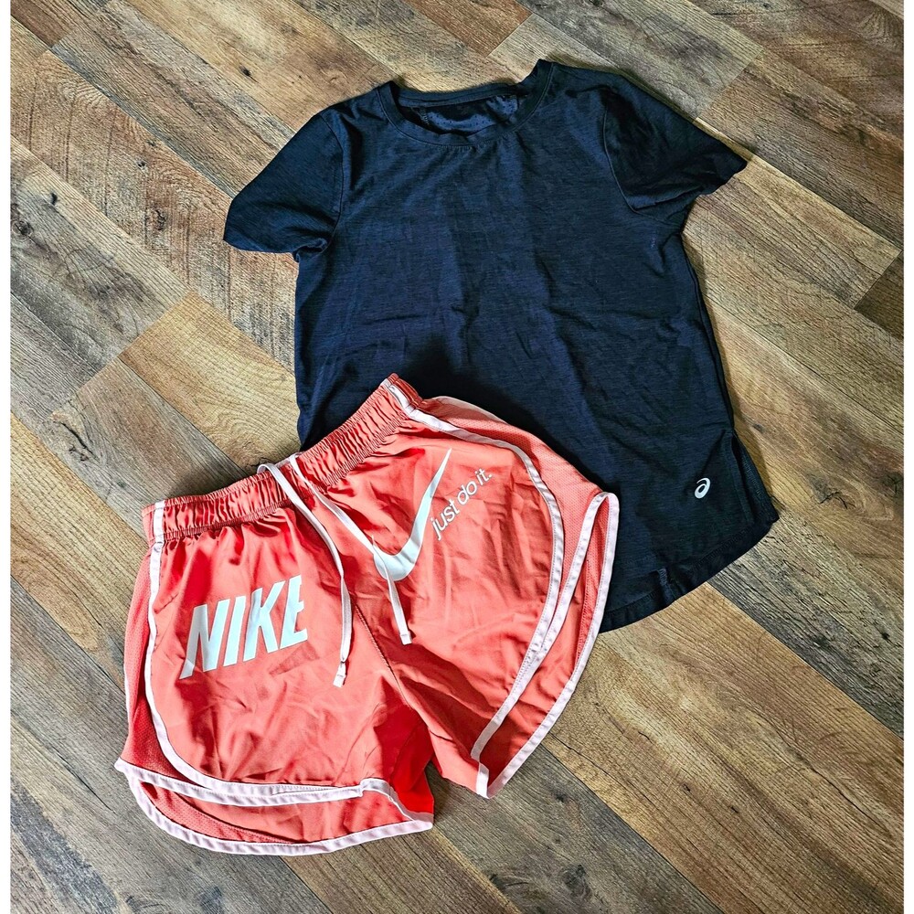 Nike Dri-FIT Womens Pink Mesh Running Shorts Polyester Drawstring Logo XS